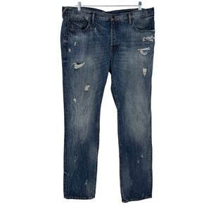 PRPS Goods & Co Demon Jeans Mens 40 Distressed Painted Straight‎ Denim E91P510P